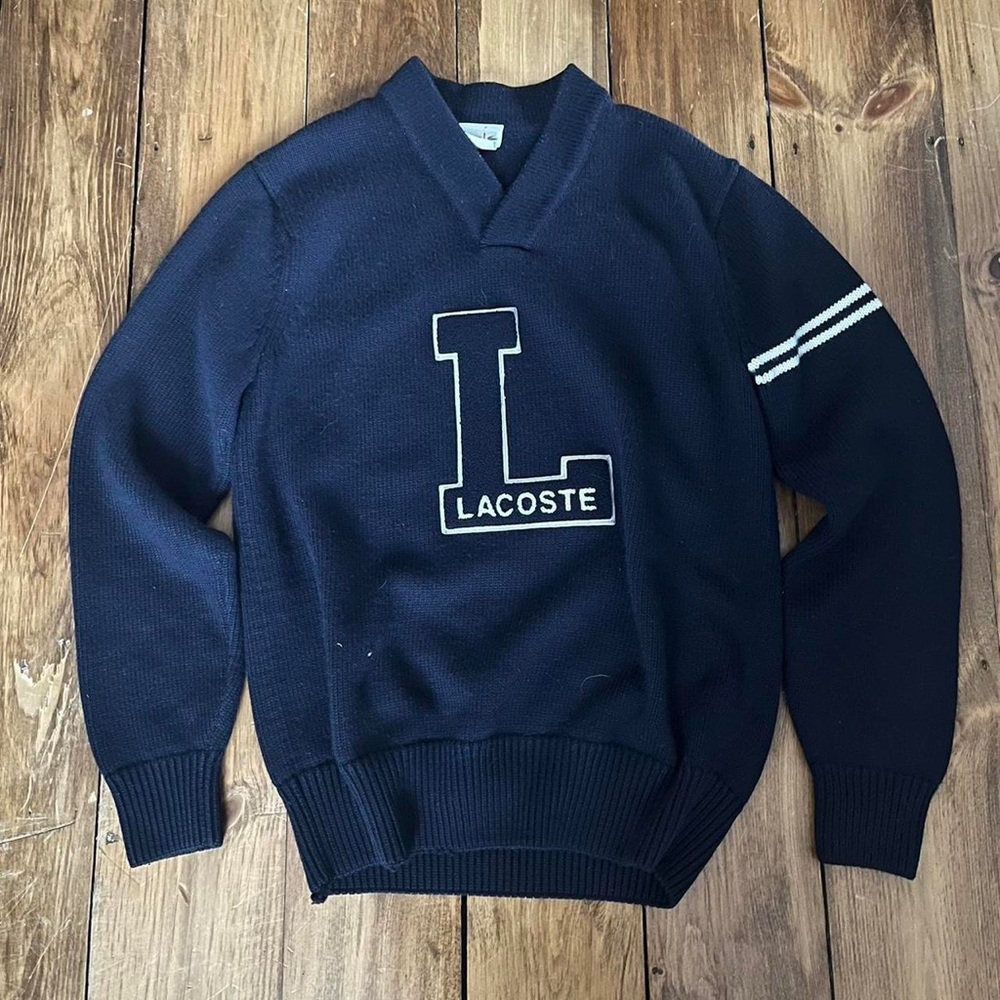 Heavyweight Navy Lacoste Sweater